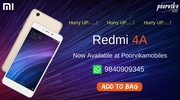 Xiaomi redmi 4A available on 27april 2017 poorvika mobiles 