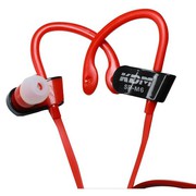 Buy Hook Style Handsfree Earphones with Mic and 3.5 Mm Jack (Red)
